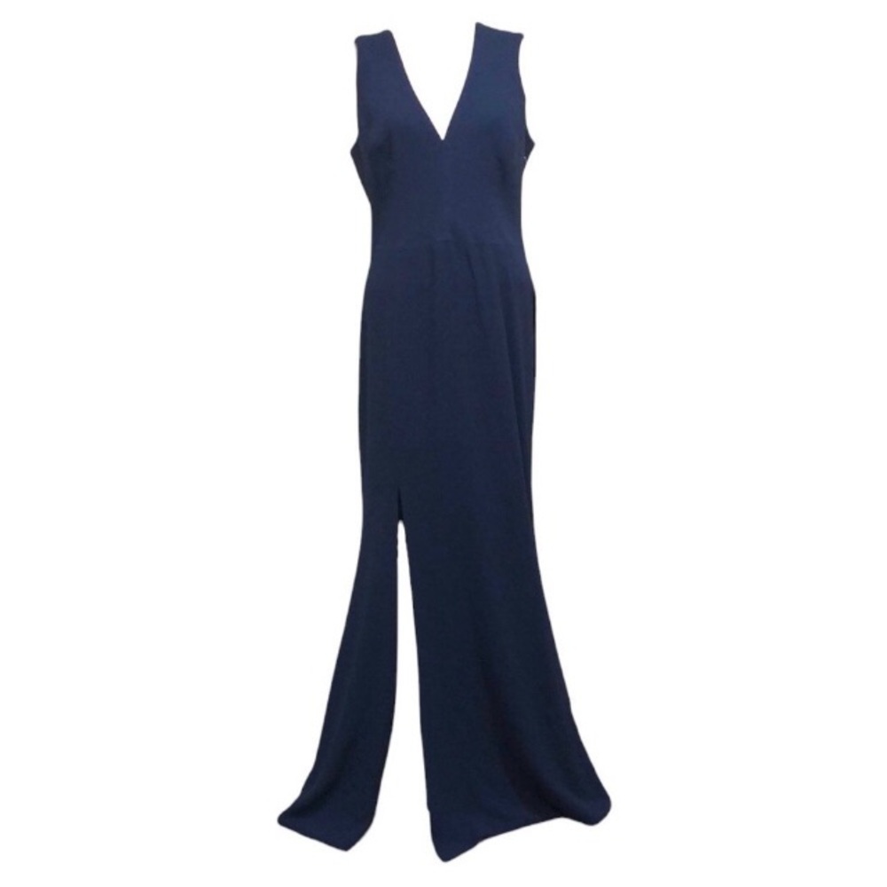 NWT Dress The Population The Sandra Dress XXS Midnight Navy Blue Strerch Crepe